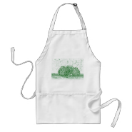 vegetable still life green and white aprons