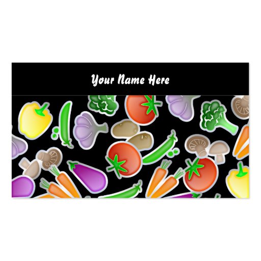 Vegetable Wallpaper, Your Name Here Business Card (front side)