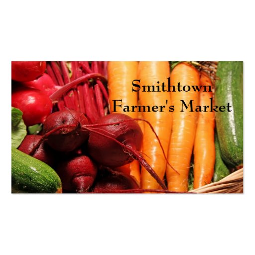 Vegetables Business Card (front side)