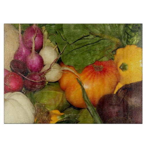 Vegetables Decorative Glass Cutting Board Zazzle
