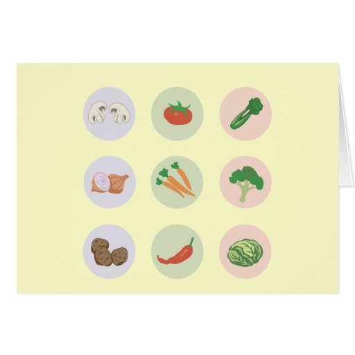 Vegetables Greeting Card- Blank
