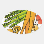Vegetables Oval Stickers