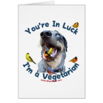 Vegetarian Bird Dog Greeting Card