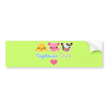 Vegetarian Chick Bumper Stickers
