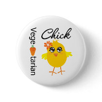 Vegetarian Chick buttons by chicktshirts Vegetarian Chick buttons