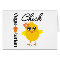Vegetarian Chick cards by chicktshirts Vegetarian Chick cards