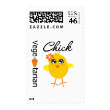 Vegetarian Chick Stamp