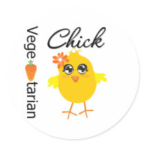Vegetarian Chick stickers by chicktshirts Vegetarian Chick stickers
