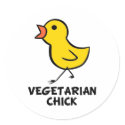 Vegetarian Chick Sticker