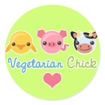 Vegetarian Chick stickers