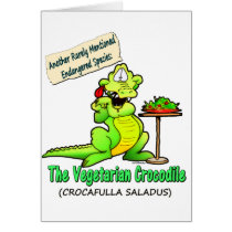 VEGETARIAN CROCODILE CARD