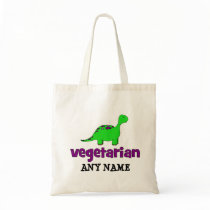 Vegetarian - Dinosaur Design Canvas Bags