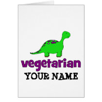 Vegetarian - Dinosaur Design Card