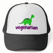 Vegetarian - Dinosaur Design Trucker Hat