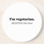 Vegetarian Exception, Fish Tacos .png Beverage Coaster