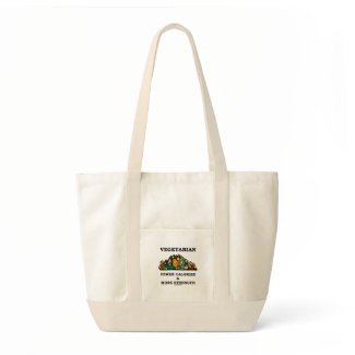 Vegetarian Fewer Calories & More Strength zazzle_bag