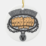 Vegetarian Fists Christmas Tree Ornament