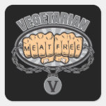 Vegetarian Fists Square Sticker
