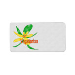 Vegetarian Flower Custom Address Labels