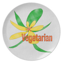 Vegetarian Flower Dinner Plate