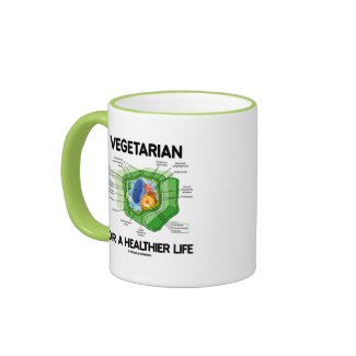 Vegetarian For A Healthier Life (Plant Cell) mug