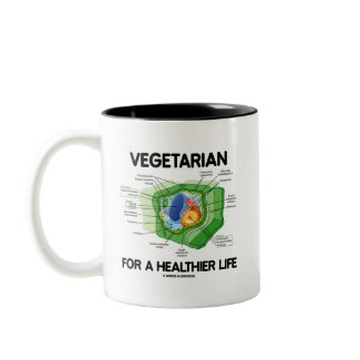Vegetarian For A Healthier Life (Plant Cell) mug