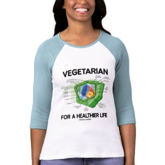 Vegetarian For A Healthier Life (Plant Cell) shirt