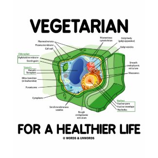 Vegetarian For A Healthier Life (Plant Cell) shirt