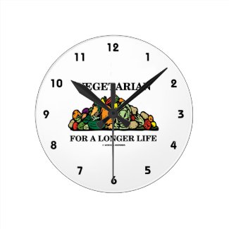 Vegetarian For A Longer Life (Vegetarian Attitude) Clocks