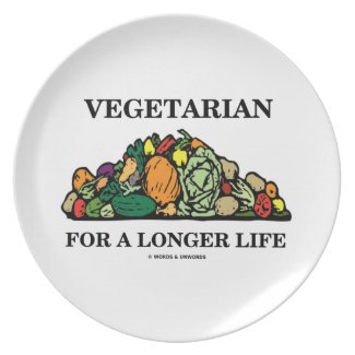 Vegetarian For A Longer Life (Vegetarian Attitude) Plate