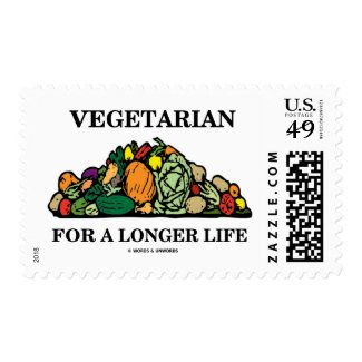 Vegetarian For A Longer Life (Vegetarian Attitude) Stamps