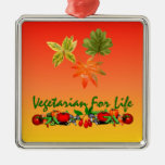 Vegetarian For Life Christmas Ornaments