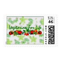 Vegetarian For Life Stamp