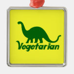 Vegetarian Green Dinosaur Christmas Tree Ornament