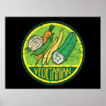 Vegetarian Grunge Poster