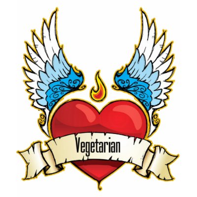 Vegetarian Heart Tattoo T Shirt by HandsomeDevil