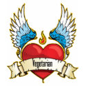 Vegetarian Heart Tattoo t-shirts by HandsomeDevil Vegetarian Heart Tattoo t-shirts