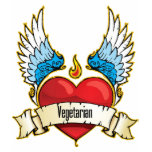 Vegetarian Heart Tattoo T Shirt