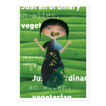 Vegetarian is no alien! postcards
