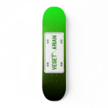 Vegetarian License Plate Skateboard
