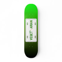 Vegetarian License Plate Skateboard
