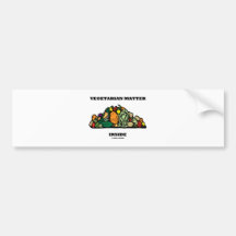 Vegetarian Matter Inside (Pile Of Vegetables) Bumper Stickers