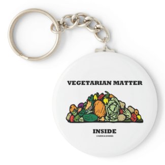Vegetarian Matter Inside (Pile Of Vegetables) keychain