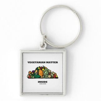 Vegetarian Matter Inside (Pile Of Vegetables) keychain