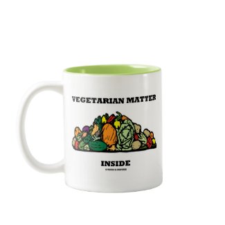 Vegetarian Matter Inside (Pile Of Vegetables) mug