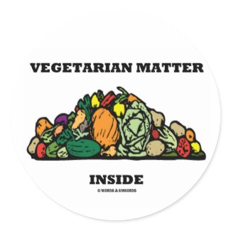 Vegetarian Matter Inside (Pile Of Vegetables) sticker