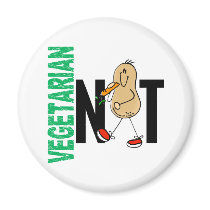 Vegetarian Nut 1 magnets by gonenuts Vegetarian Nut 1 magnets