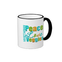 Vegetarian Peace Love Veggies Coffee Mug