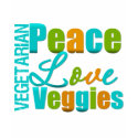 Vegetarian Peace Love Veggies t-shirts by vegetariangiftshop Vegetarian Peace Love Veggies t-shirts