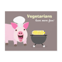 Vegetarian Pig Postcard